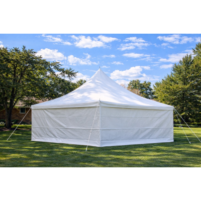 7' X 40' Solid Sidewall W/Overlap, 12oz White Trans. Vinyl