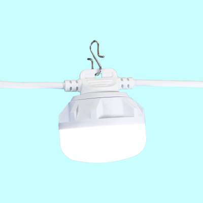 8 Globe Light Set, Straight/White Cable