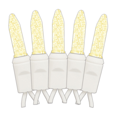 33.5ft. – 100 Bulb Light String, White Wire, Warm White