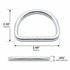 2" D-Ring, 3,250 lb. B/S, White Zinc Coated