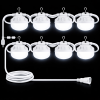 4 Globe Light Set, Straight/White Cable