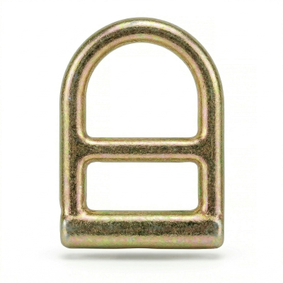 1" D Ring W/Cross Bar, 6,500 B/S, Yellow Zinc